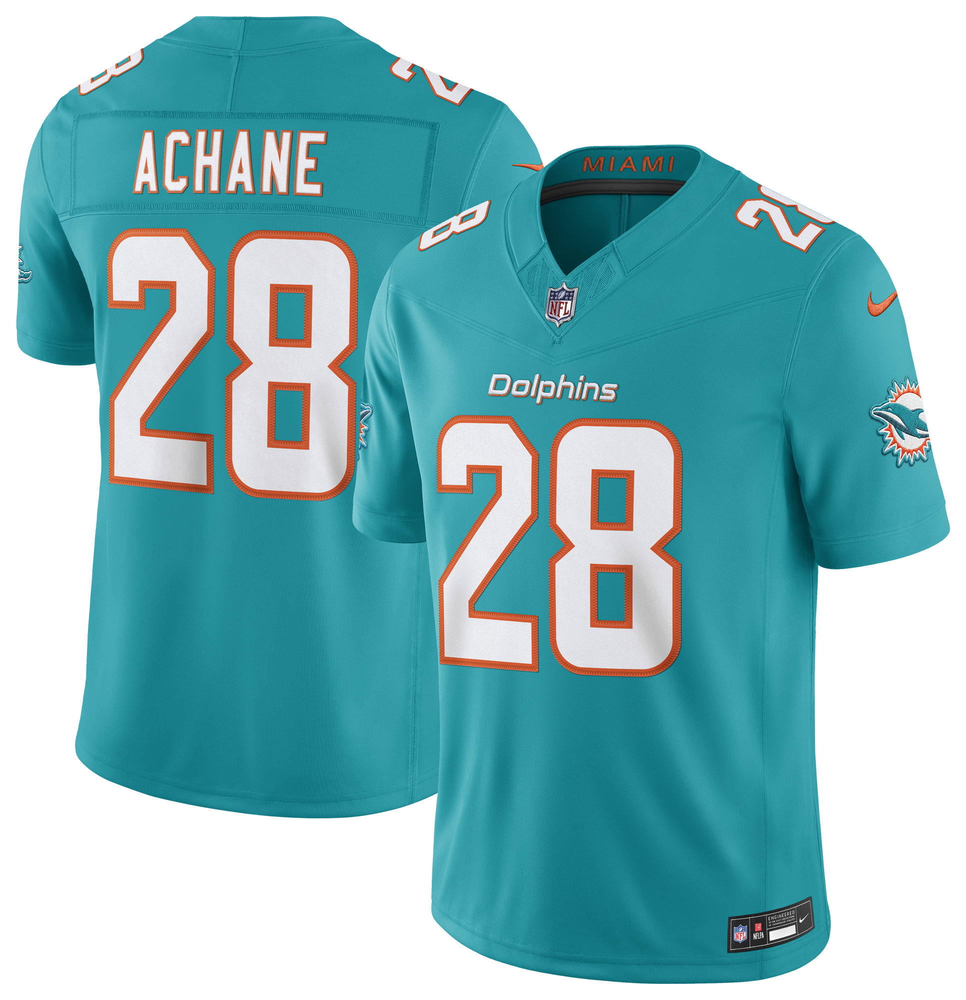 Nike De'Von Achane Dolphins Limited Jersey - Men's
