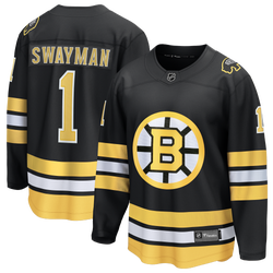 Men's - Fanatics Bruins Jeremy Swayman Home Jersey - Black