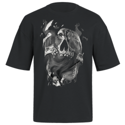 Men's - adidas Smoking  Skull Graphic T-Shirt - Black/Black
