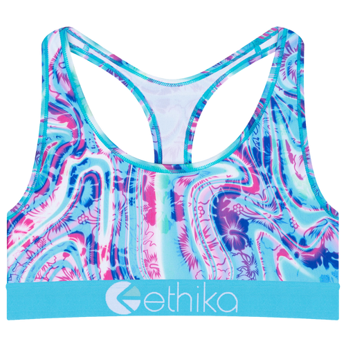 

Girls Ethika Ethika Acrylic Drip Sports Bra - Girls' Grade School Blue/Purple Size M