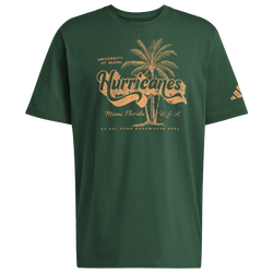 Men's - adidas NCAA UM Retro Canes T-Shirt - Green