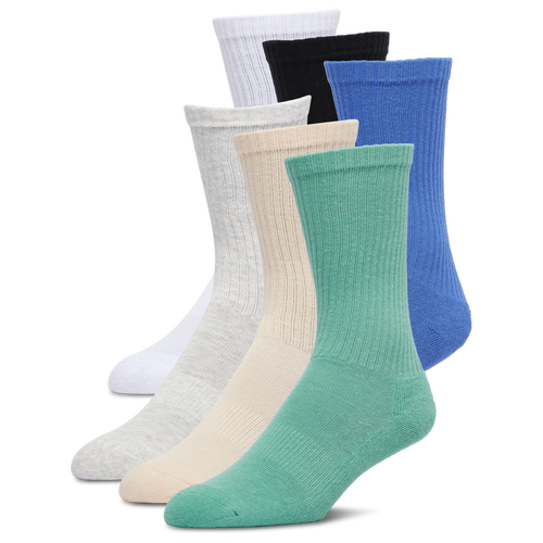 Lckr Youth   6 Pack Basic Crew Socks In Multi