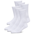 LCKR 6 Pack Basic Crew Socks - Lckr White