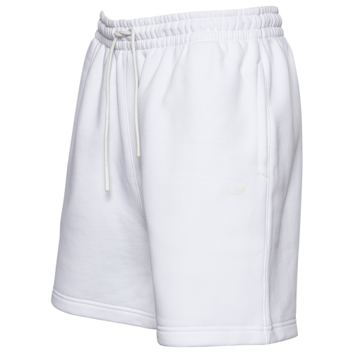 Lckr Mens  Fleece Shorts In White/white