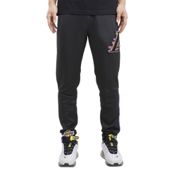Men's - Pro Standard Lakers Pro Team Track Bottoms - Black/Black
