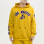 Pro Standard Lakers Stacked Logo Hoodie - Men's Yellow/Yellow