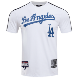 Men's - Pro Standard Los Angeles Dodgers Logo Classic Mesh Taping Tee - White