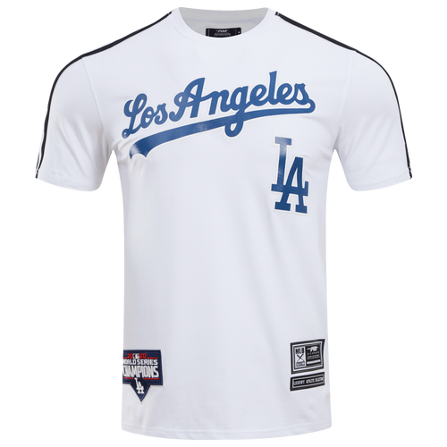 MENS - Pro Standard Los Angeles Dodgers Logo Classic Mesh Taping Tee - White