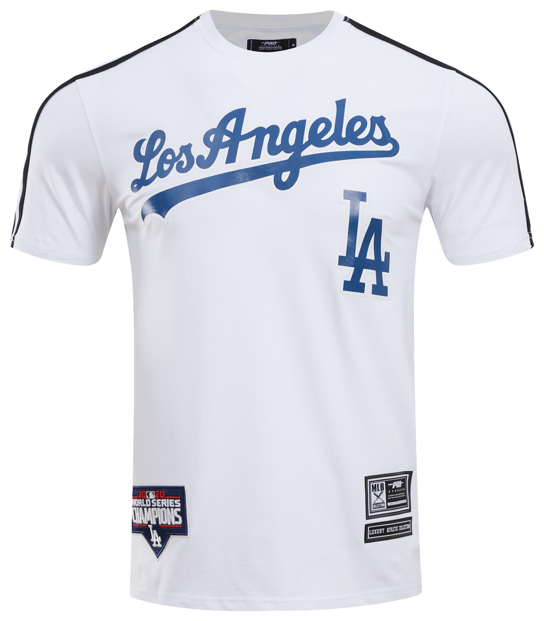 Pro Standard Los Angeles Dodgers Logo Classic Mesh Taping Tee - Men's