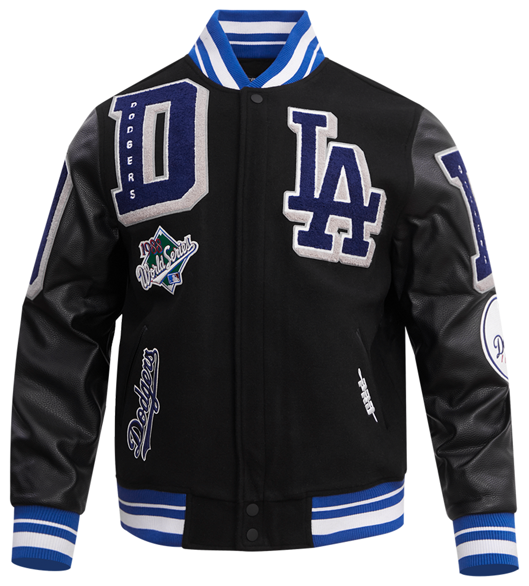 Pro Standard Los Angeles Dodgers Mash Up Wool Varsity Jacket - Men's