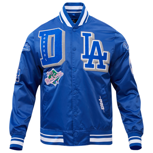  - Pro Standard Los Angeles Dodgers Mash Up Rib Satin Jacket - Dodger Blue