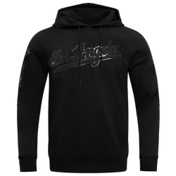 Men's - Pro Standard Los Angeles Dodgers Triple Black Dk PO Hoodie - Black