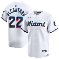 Men's - Nike Marlins Home Player Limited Jersey - White