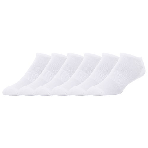 

LCKR Mens LCKR 6-Pack Athletic Half Cushion No Show - Mens White/White Size S