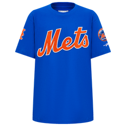 Boys' Grade School - Pro Standard NY Mets Classic Chenille Short Sleeve Top - Blue/Orange