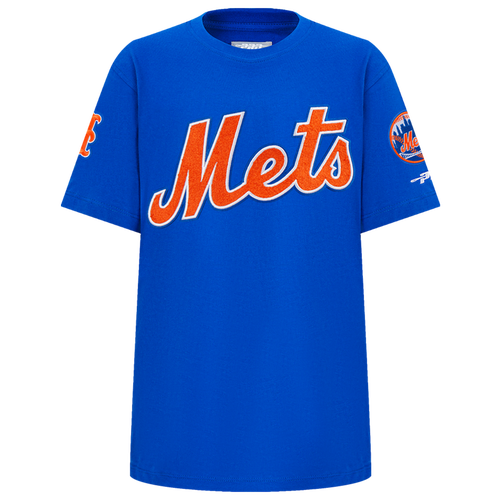 BOYS - Pro Standard NY Mets Classic Chenille Short Sleeve Top - Blue/Orange