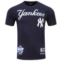 Pro Standard New York Yankees Logo Classic Mesh Taping Shirt - Pro Standard Midnight Navy