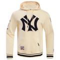 Pro Standard New York Yankees Retro Classic Fleece PO Hoodie - Pro Standard Eggshell/Midnight Navy