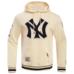 Men's - Pro Standard New York Yankees Retro Classic Fleece PO Hoodie - Eggshell/Midnight Navy