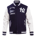 Pro Standard New York Yankees Retro Clssc Wool Varsity Jacket - Pro Standard Midnight Navy/White