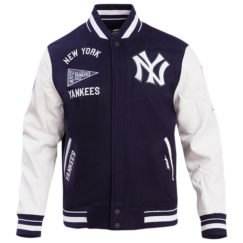 Pro Standard Mens New York Yankees Retro Clssc Wool Varsity Jacket In Midnight Navy/white