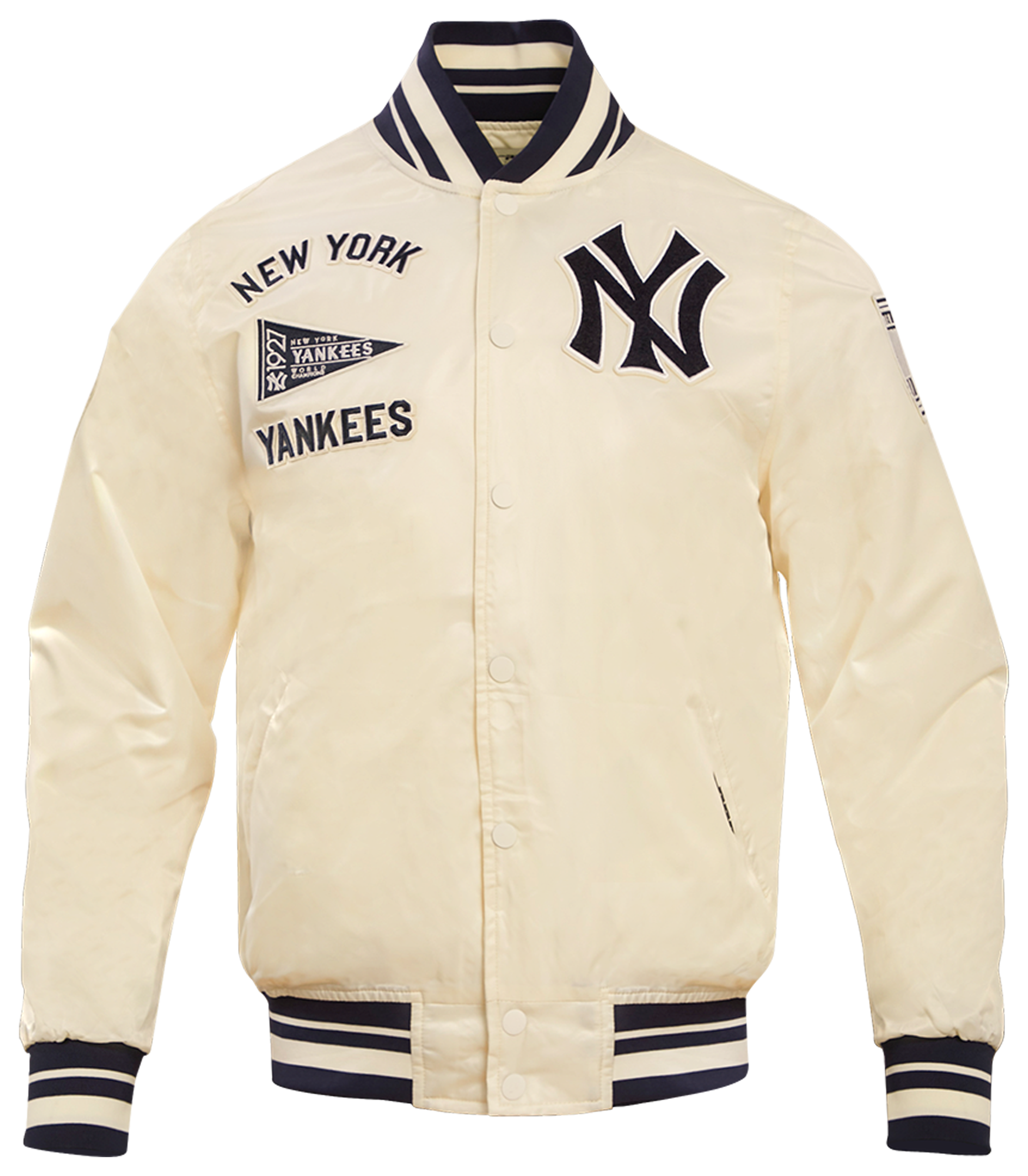 Pro Standard New York Yankees Retro Classic Rib Satin Jacket - Men's