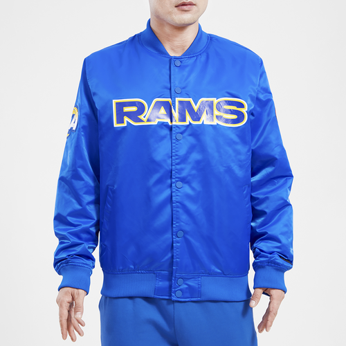 

Pro Standard Mens Pro Standard Rams Big Logo Satin Jacket - Mens Blue Size M