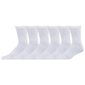 LCKR 6-Pack Athletic Half Cushion Crew Socks - Lckr White