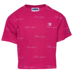 Girls' Preschool - Champion Shadow Script T-Shirt - Pink/White