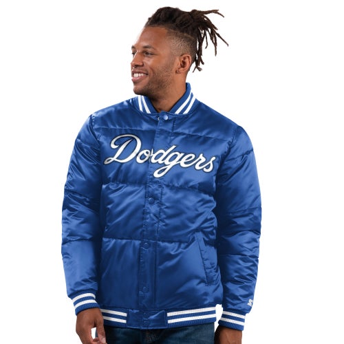 

Starter x Ty Mopkins Mens Los Angeles Dodgers Starter x Ty Mopkins Dodgers Bubble Jacket - Mens Multi Size S