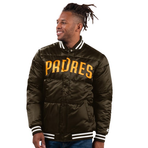 

Starter x Ty Mopkins Mens San Diego Padres Starter x Ty Mopkins Padres Bubble Jacket - Mens Multi Size L