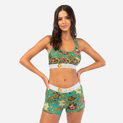 Women's - Ethika Graphic Sports Bra - Green/Multi Color