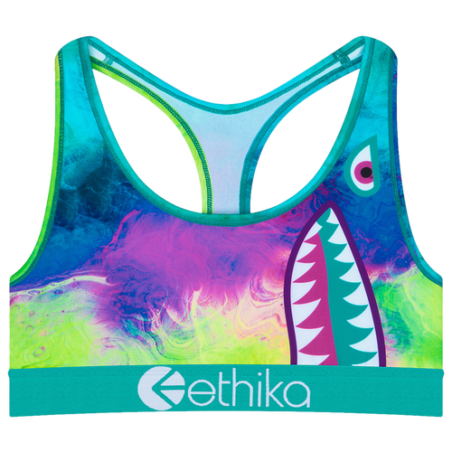 

Girls Ethika Ethika Paisley Mesh Sports Bra - Girls' Grade School Black/Red Size L