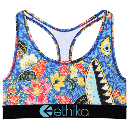 

Girls Ethika Ethika BMR Batik Sports Bra - Girls' Grade School Black/Blue Size L
