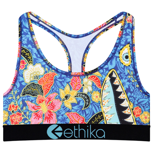 

Girls Ethika Ethika BMR Batik Sports Bra - Girls' Grade School Black/Blue Size S