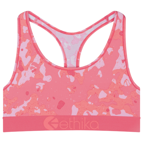 

Girls Ethika Ethika Queen Tide Camo Sports Bra - Girls' Grade School Orange/Pink Size S