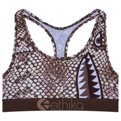 Girls' Grade School - Ethika BMR Python Goddess Sports Bra - White/Brown