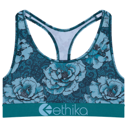 Girls' Grade School - Ethika Petaled Lace Sports Bra - Blue/Green