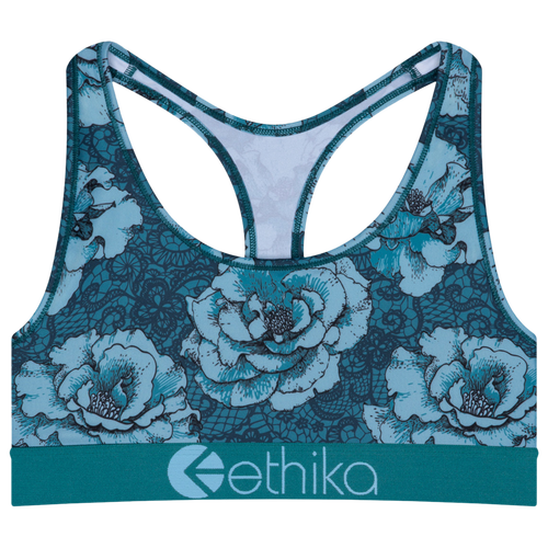 

Girls Ethika Ethika Petaled Lace Sports Bra - Girls' Grade School Blue/Green Size S
