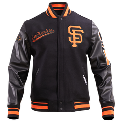 Men's - Pro Standard San Francisco Giants Script Tail Wool Varsity - Black/Orange