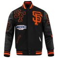 Pro Standard San Francisco Giants Mash Up Wool Varsity Jacket - Pro Standard Orange/Black