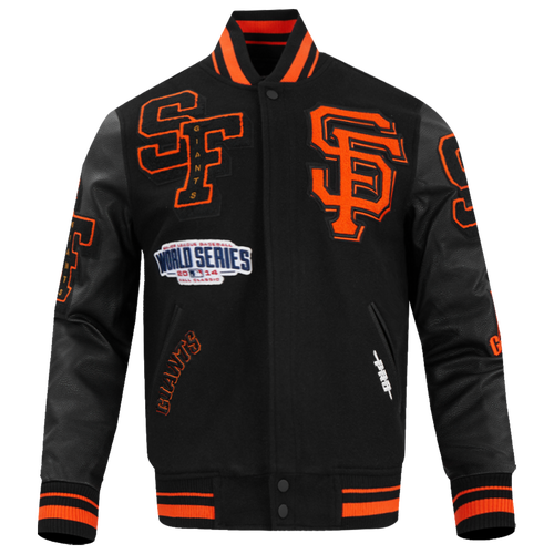  - Pro Standard San Francisco Giants Mash Up Wool Varsity Jacket - Orange/Black