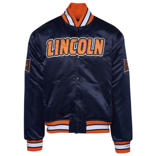 

Campus Remix Mens Campus Remix Lincoln University (PA) Satin Jacket - Mens Navy/Orange Size M