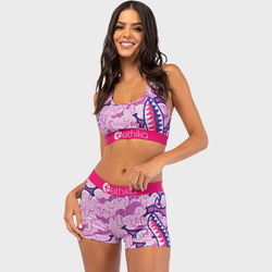 Women's - Ethika Graphic Staple Shorts - Purple/Pink