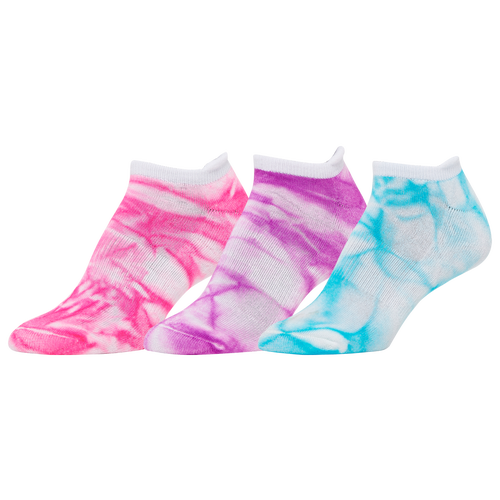 

CSG Womens CSG 3 Pack Tie Dye No Show Socks - Womens White/Multicolor Size One Size
