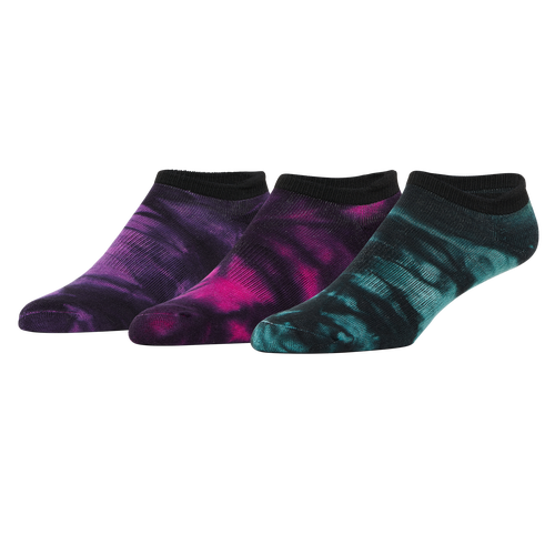 

CSG Womens CSG 3 Pack Tie Dye No Show Socks - Womens Black/Multicolor Size One Size