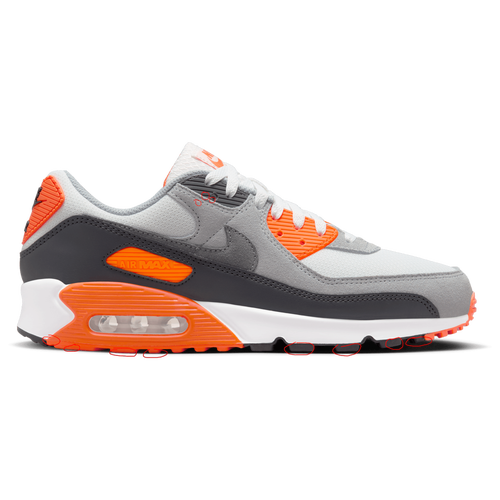 

Nike Mens Nike Air Max 90 - Mens Running Shoes Grey/Summit White/Orange Size 10.0