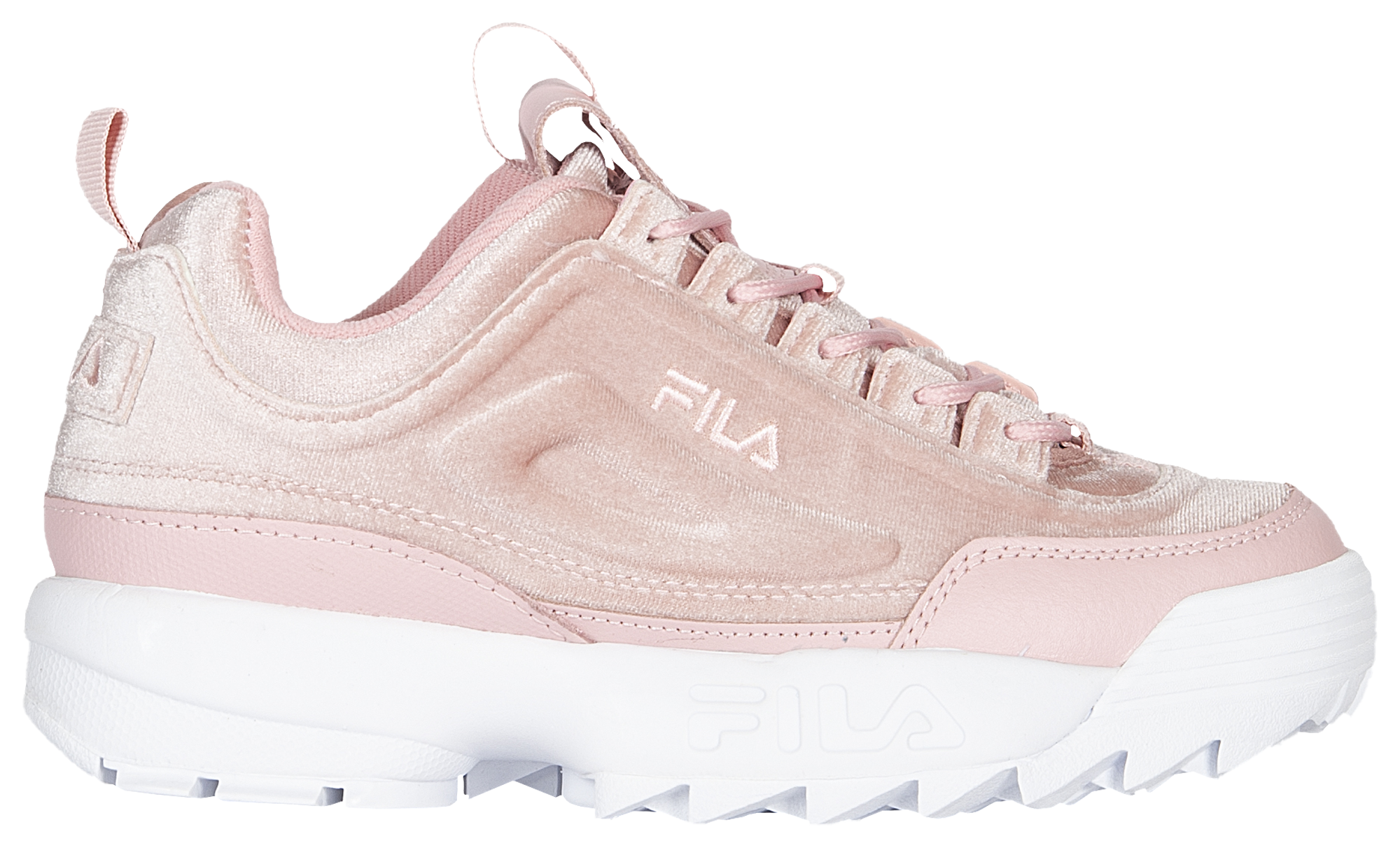 pink velvet fila disruptor