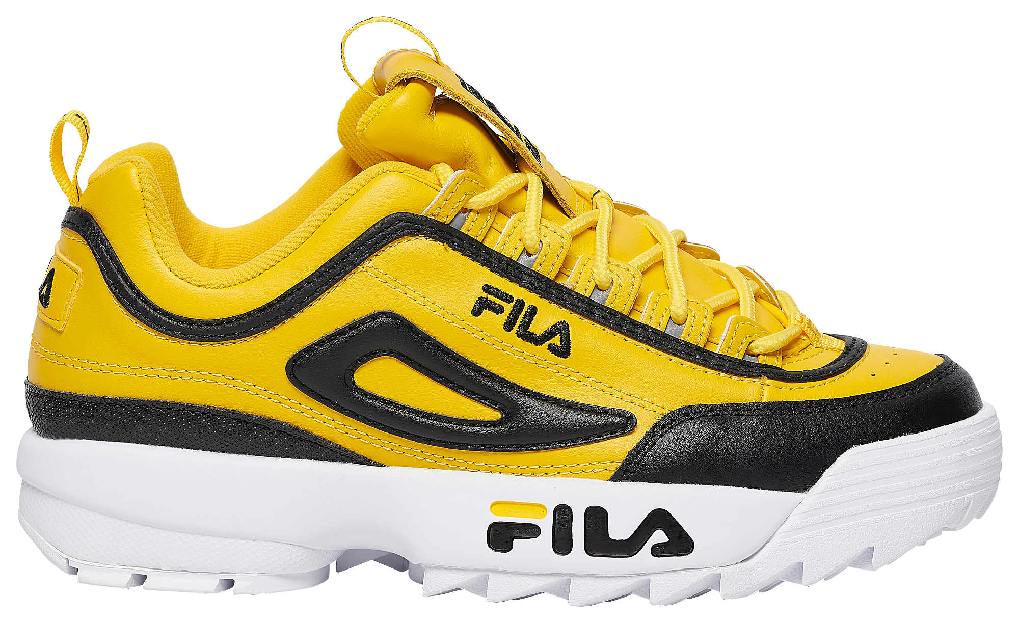 fila disruptor 2 mens yellow