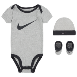 Boys' Infant - Nike Swoosh 3 Piece Box Set - Dark Grey Heather/Black